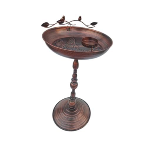 perfk Vogelhäuschen aus Metall für draußen, Vogelbad, Geschenke, vielseitig, leicht zu reinigen, Terrassenzubehör, Vogelhäuschen für Kinder, Vogelliebhaber, Bronze perfk Vogelhäuschen aus Metall für draußen, Vogelbad, Geschenke, vielseitig, leicht zu reinigen, Terrassenzubehör, Vogelhäuschen für Kinder, Vogelliebhaber, Bronze von perfk