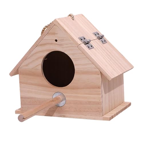 perfk Vogelhäuschen zum Aufhängen, blaues Vogelhäuschen, Vogelhäuschen für draußen, Vogelhäuschen aus Holz für Garten, Terrasse, dekoratives perfk Vogelhäuschen zum Aufhängen, blaues Vogelhäuschen, Vogelhäuschen für draußen, Vogelhäuschen aus Holz für Garten, Terrasse, dekoratives von perfk