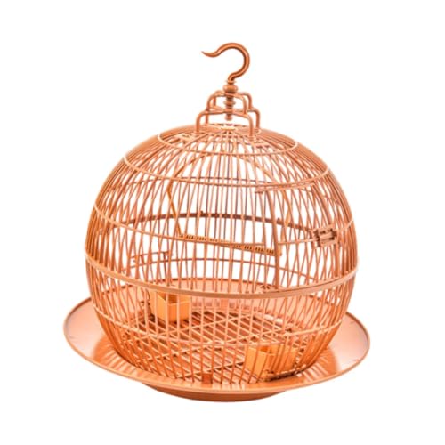 perfk Vogelkäfig, Vogelkäfig, dekorativer Vogelträger, eleganter Sittichkäfig, Kugelform für Kanarienvögel, Aras, Wellensittiche, Nymphensittiche, kleine perfk Vogelkäfig, Vogelkäfig, dekorativer Vogelträger, eleganter Sittichkäfig, Kugelform für Kanarienvögel, Aras, Wellensittiche, Nymphensittiche, kleine von perfk