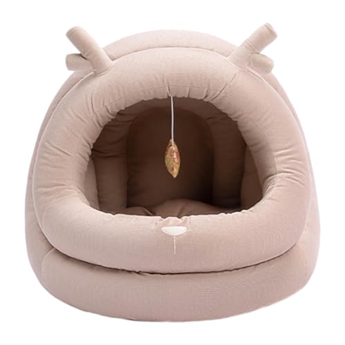 perfk Warmes Bett für Winterkatzen, halbgeschlossenes Katzennest, rutschfest mit Ball, süßer Warmer Elch, S perfk Warmes Bett für Winterkatzen, halbgeschlossenes Katzennest, rutschfest mit Ball, süßer Warmer Elch, S von perfk