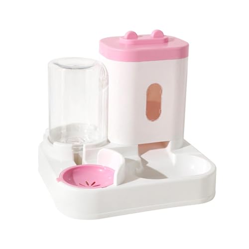 perfk Wasser- und Futterspender für Katzen, Hunde, automatischer Futterspender für Hunde und Katzen, Abnehmbarer 2-in-1-, Katzen und Wasserspender, Rosa perfk Wasser- und Futterspender für Katzen, Hunde, automatischer Futterspender für Hunde und Katzen, Abnehmbarer 2-in-1-, Katzen und Wasserspender, Rosa von perfk