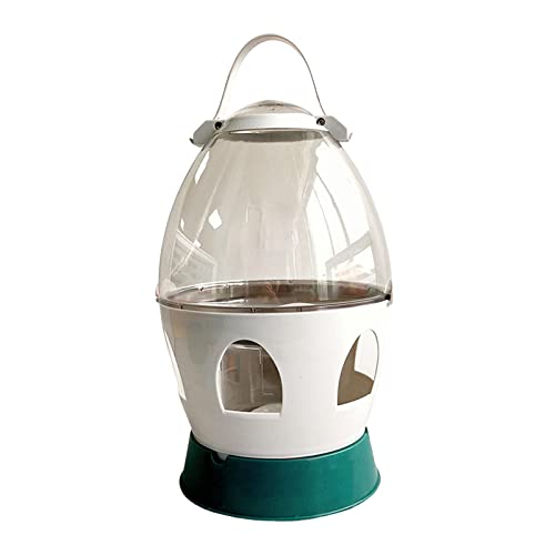 perfk -Wasserspender, automatischer Futterbehälter mit hängendem Griff, Zubehör für Vogeltränkekäfige, 4L Grau 32,5 cm x 21 cm von perfk