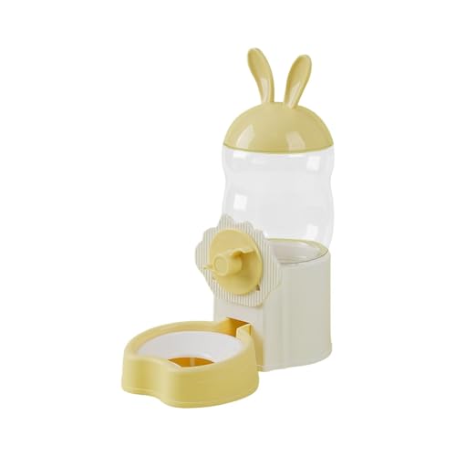 perfk Wassertrinkspender, Wasserbrunnen, leicht zu reinigen, hängende tragbare Tränke, Trinknapf für Kleintiere, Igel, Mäuse, Gelb perfk Wassertrinkspender, Wasserbrunnen, leicht zu reinigen, hängende tragbare Tränke, Trinknapf für Kleintiere, Igel, Mäuse, Gelb von perfk