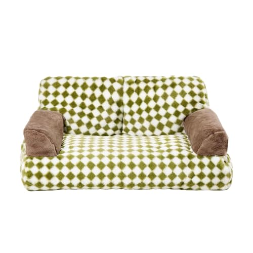 perfk Weiches, beruhigendes Katzensofa, Haustiercouch, rutschfeste Unterseite, für alle Jahreszeiten, bequemes Hundebett, Sofa, Flauschige Katzencouch für, Green M perfk Weiches, beruhigendes Katzensofa, Haustiercouch, rutschfeste Unterseite, für alle Jahreszeiten, bequemes Hundebett, Sofa, Flauschige Katzencouch für, Green M von perfk