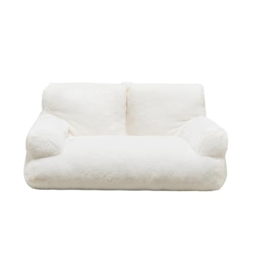 perfk Weiches, beruhigendes Katzensofa, Haustiercouch, rutschfeste Unterseite, für alle Jahreszeiten, bequemes Hundebett, Sofa, Flauschige Katzencouch für, White S perfk Weiches, beruhigendes Katzensofa, Haustiercouch, rutschfeste Unterseite, für alle Jahreszeiten, bequemes Hundebett, Sofa, Flauschige Katzencouch für, White S von perfk