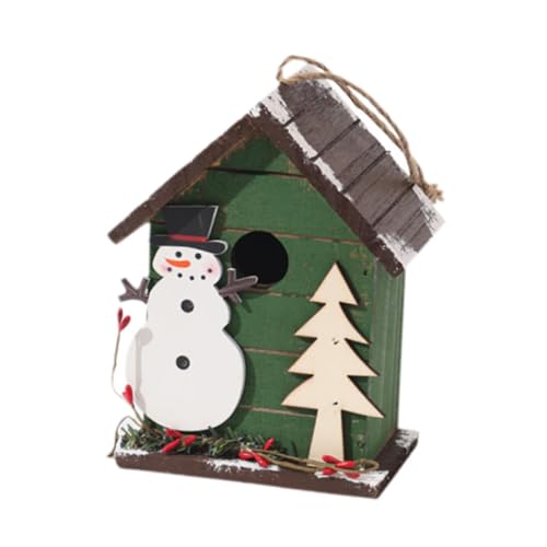 perfk Weihnachtliches Vogelhaus, Kleiner Ruheplatz für Vögel, einzigartige Vogelhäuschen, Nest, Holz, Unterschlupf für Blaumeisen, Weihnachtsschmuck für perfk Weihnachtliches Vogelhaus, Kleiner Ruheplatz für Vögel, einzigartige Vogelhäuschen, Nest, Holz, Unterschlupf für Blaumeisen, Weihnachtsschmuck für von perfk