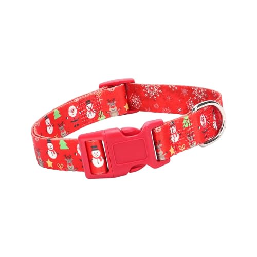 perfk Weihnachts-Hundehalsbänder, kleine und mittelgroße Hundehalsbänder, verstellbar, niedliche Winter-Weihnachts-Hundehalsbänder für Halloween, Schneemann perfk Weihnachts-Hundehalsbänder, kleine und mittelgroße Hundehalsbänder, verstellbar, niedliche Winter-Weihnachts-Hundehalsbänder für Halloween, Schneemann von perfk