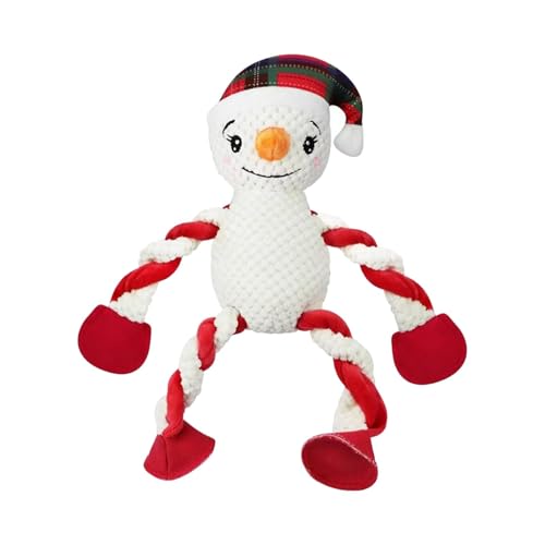 perfk Weihnachtsspielzeug für Hunde, Plüschspielzeug, Quietschspielzeug, Robustes, Haustierspielzeug, weiches Kauspielzeug für Hunde, Weihnachtsschneemann perfk Weihnachtsspielzeug für Hunde, Plüschspielzeug, Quietschspielzeug, Robustes, Haustierspielzeug, weiches Kauspielzeug für Hunde, Weihnachtsschneemann von perfk