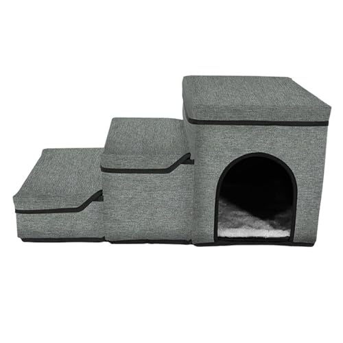 perfk Welpentreppe, Hunderampe, Doggy-Nachttisch, Haustierhaus, faltbar, faltbar, Haustiertreppe, Hundeleiter für Bett, für Katzen, Sofa, kleine Hunde perfk Welpentreppe, Hunderampe, Doggy-Nachttisch, Haustierhaus, faltbar, faltbar, Haustiertreppe, Hundeleiter für Bett, für Katzen, Sofa, kleine Hunde von perfk