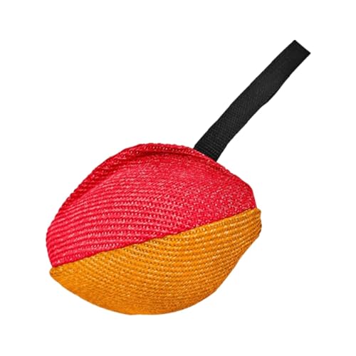 perfk Zerrball für Hunde, interaktives Spiel, bequemer Hundeball, Spielzeug, beißtraining für Spiele, große Hunde, Übung, Jagen, Haustierzubehör, Orange Rot von perfk