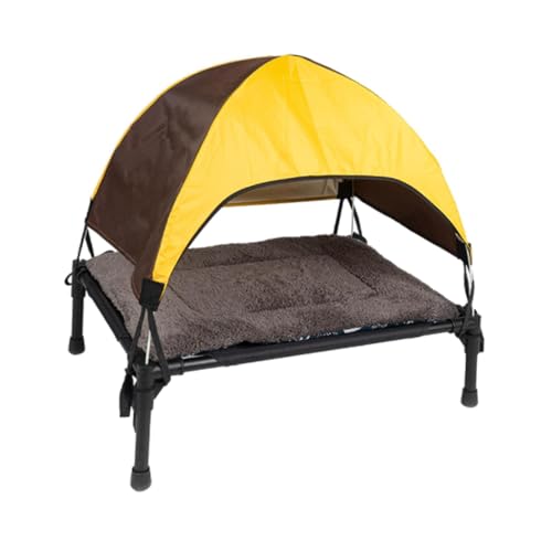 perfk Zusammenklappbares, erhöhtes Haustierbett, Kühlbett, verschleißfest, mit Kissen, kleines Hundebett, erhöhtes Hundebett für Camping im Freien perfk Zusammenklappbares, erhöhtes Haustierbett, Kühlbett, verschleißfest, mit Kissen, kleines Hundebett, erhöhtes Hundebett für Camping im Freien von perfk
