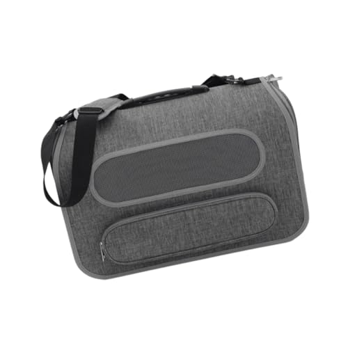 perfk von Fluggesellschaften zugelassene Reisehandtasche für Haustiere, Haustier-Tragetasche, Netzfenster, weiche Seiten, Reisetasche für Haustiere, Grau perfk von Fluggesellschaften zugelassene Reisehandtasche für Haustiere, Haustier-Tragetasche, Netzfenster, weiche Seiten, Reisetasche für Haustiere, Grau von perfk
