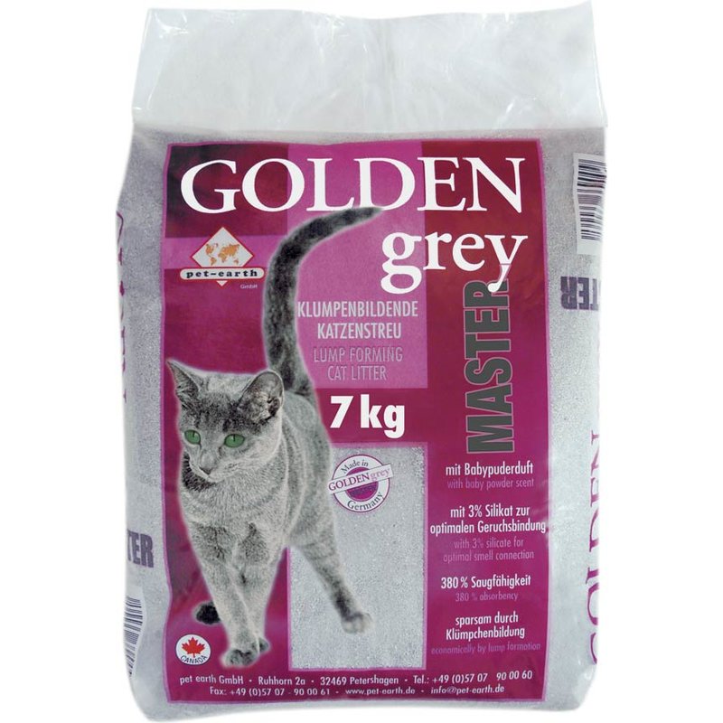 Golden Grey MASTER Katzenstreu - 14kg (1,28 € pro 1 kg) von pet-earth