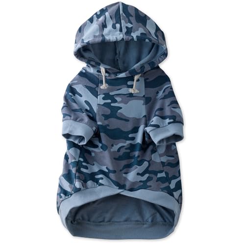 Pet Passion Hunde-Kapuzenpullover aus 100% Bio-Baumwolle, für kleine, mittelgroße und große Hunde, Camo-Marineblau, Größe S Pet Passion Hunde-Kapuzenpullover aus 100% Bio-Baumwolle, für kleine, mittelgroße und große Hunde, Camo-Marineblau, Größe S von pet passion