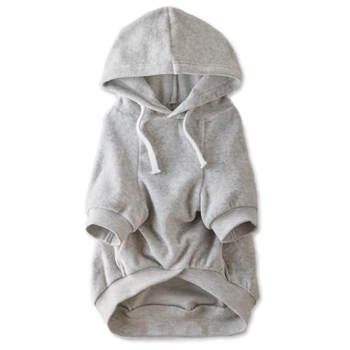 Pet Passion Hunde-Kapuzenpullover aus Bio-Baumwolle für kleine, mittelgroße und große Hunde, Hellgrau meliert, Größe S Pet Passion Hunde-Kapuzenpullover aus Bio-Baumwolle für kleine, mittelgroße und große Hunde, Hellgrau meliert, Größe S von pet passion