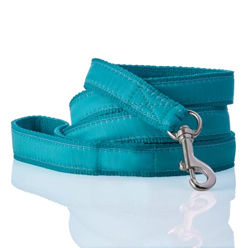 Pet Passion Hundeleine aus recyceltem Band, 2,1 m, für alle Hunderassen, Türkis, Einheitsgröße Pet Passion Hundeleine aus recyceltem Band, 2,1 m, für alle Hunderassen, Türkis, Einheitsgröße von pet passion