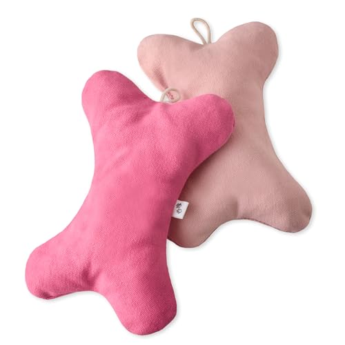 Pet Passion Hundespielzeug mit gefüllten Knochen, strapazierfähiges Baumwoll-Segeltuch mit Kokos-Füllung für alle Haustierrassen, Rosa-Ombre, Einheitsgröße, 2 Stück Pet Passion Hundespielzeug mit gefüllten Knochen, strapazierfähiges Baumwoll-Segeltuch mit Kokos-Füllung für alle Haustierrassen, Rosa-Ombre, Einheitsgröße, 2 Stück von pet passion
