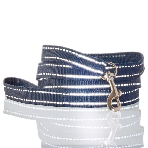 Pet Passion Reflektierende, langlebige Hundeleine, 2,1 m, für alle Haustierrassen, Marineblau, Einheitsgröße Pet Passion Reflektierende, langlebige Hundeleine, 2,1 m, für alle Haustierrassen, Marineblau, Einheitsgröße von pet passion