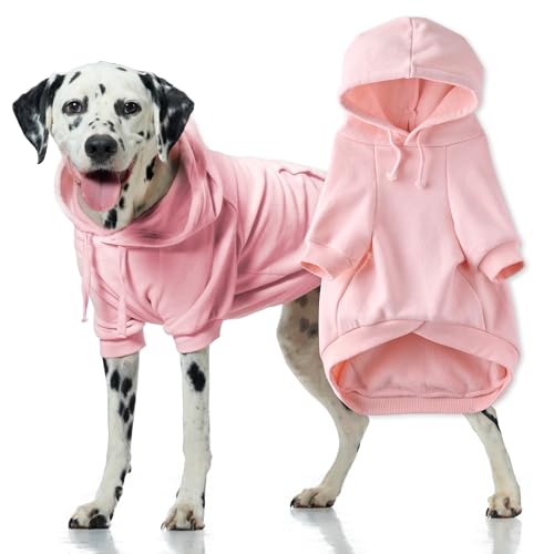 Pet Passion Rocky II - Der extra bequeme Hoodie aus Bio-Baumwolle und recyceltem Poly-Hundepullover für kleine, mittelgroße und große Hunde, Rosa, Größe XL Pet Passion Rocky II - Der extra bequeme Hoodie aus Bio-Baumwolle und recyceltem Poly-Hundepullover für kleine, mittelgroße und große Hunde, Rosa, Größe XL von pet passion