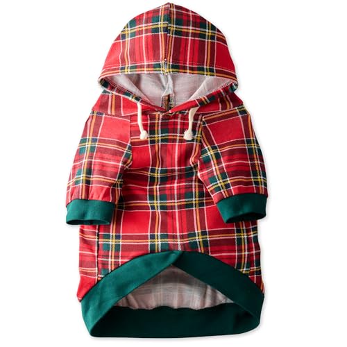 Pet Passion Rocky aus 100% Bio-Baumwolle, bequemer Hunde-Kapuzenpullover für kleine, mittelgroße und große Hunde, Royal Stewart Plaid, XXS Pet Passion Rocky aus 100% Bio-Baumwolle, bequemer Hunde-Kapuzenpullover für kleine, mittelgroße und große Hunde, Royal Stewart Plaid, XXS von pet passion