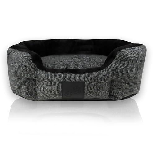 Pet Passion Ultra Luxe Lounger Hundekissen mit abnehmbarem, waschbarem Kissen für alle Haustierrassen, Anthrazit, Grau meliert, Größe L Pet Passion Ultra Luxe Lounger Hundekissen mit abnehmbarem, waschbarem Kissen für alle Haustierrassen, Anthrazit, Grau meliert, Größe L von pet passion