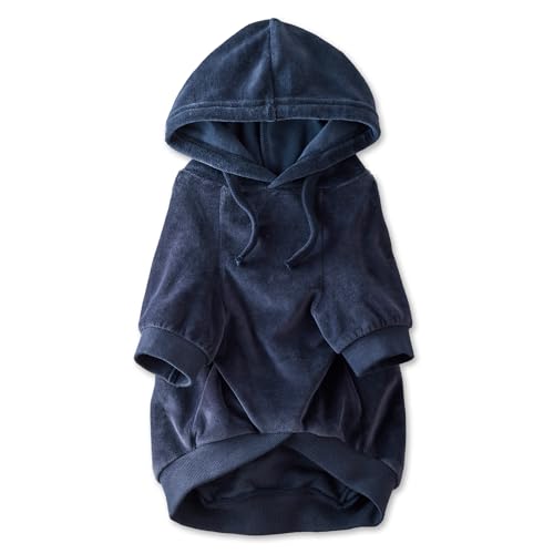 Pet Passion Velours-Hundemantel mit Kapuze für kleine, mittelgroße und große Hunde, Marineblau, Größe XXL Pet Passion Velours-Hundemantel mit Kapuze für kleine, mittelgroße und große Hunde, Marineblau, Größe XXL von pet passion