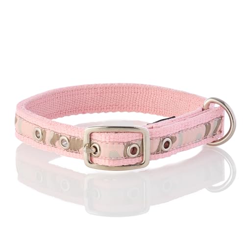 Pet Passion Verstellbares Hundehalsband aus recyceltem Band für alle Hunderassen, Camo-Pink, Größe XL Pet Passion Verstellbares Hundehalsband aus recyceltem Band für alle Hunderassen, Camo-Pink, Größe XL von pet passion