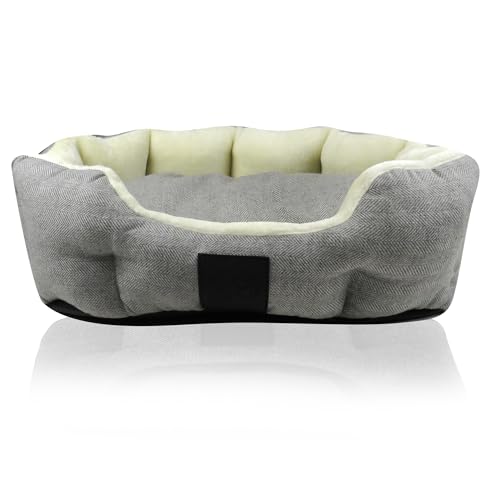 pet passion Mello-The Ultra Bolster Hundebett mit abnehmbarem, waschbarem Kissen für alle Haustierrassen, Elfenbein-Tweed, Größe L pet passion Mello-The Ultra Bolster Hundebett mit abnehmbarem, waschbarem Kissen für alle Haustierrassen, Elfenbein-Tweed, Größe L von pet passion