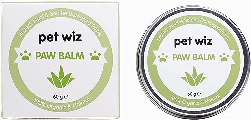 pet wiz Pfoten- & Nasenbalsam für Hunde & Katzen - Bio & Natürliche Inhaltsstoffe - Bio Pfoten- und Nasenbalsam für Hunde und Katzen - Kokosöl, Sheabutter, Vitamin E & Aloe (60g pet wiz Pfoten- & Nasenbalsam für Hunde & Katzen - Bio & Natürliche Inhaltsstoffe - Bio Pfoten- und Nasenbalsam für Hunde und Katzen - Kokosöl, Sheabutter, Vitamin E & Aloe (60g von pet wiz