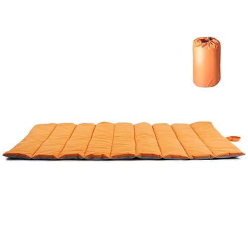 pet wiz Wasserabweisende Reisematte für Hunde – leichtes, aufrollbares Haustierbett mit Tragetasche | strapazierfähiges 420D Oxford-Gewebe | 110 x 68 cm | ideal für Auto, Camping & Outdoor (Orange) von pet wiz
