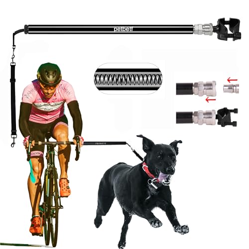 Fahrradleine für Hunde, freihändige Leine, Fahrrad-Hundeleine mit Schnellverbindungsmechanismus, Sicherheits-Hundeleine, Befestigung für Outdoor-Übungen, einfach zu installieren und zu entfernen, von petbetf