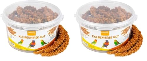 petifool Kolbenhirse rot 500g - Einzelfuttermittel für alle Ziervögel - Vogelfutter - 100% Natur (Packung mit 2) von petifool