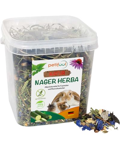 petifool Nager Herba 430g - Alleinfutter für Nager - Nagerfutter für Kaninchen und Meerschweinchen - ohne künstliche Zusätze - 100% Natur - artgerechtes Futter von petifool