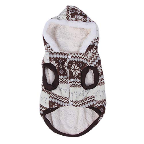 Haustier Winterkleidung Süßes Schneeflockenkostüm Halten Sie warme Kapuze Design Hunde Katze Schlafzimmer (Größe 10) von petjoyful