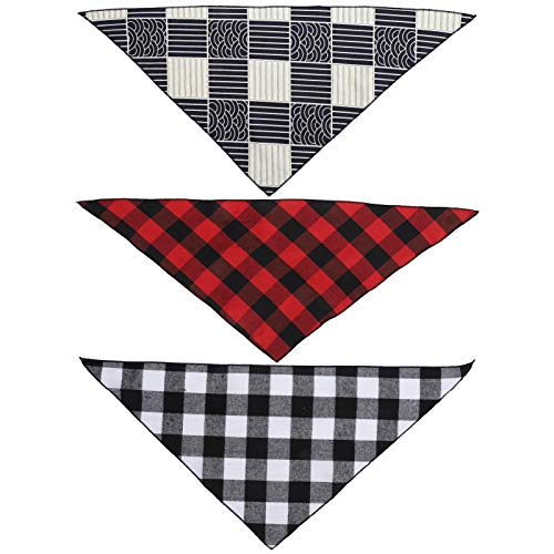 Haustierhund Bandana Waschbar Neckschalehkelperson Triangle Neckerchief Supplies für Partys Familienpicknicks 3pcs (S) von petjoyful