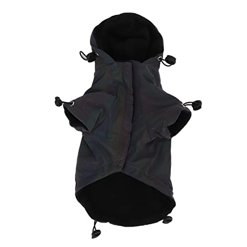 Reflektierende Winddichte Hundemantel Verstellbares kaltes Wettermantel für kleine mittelgroße Hunde (XL) von petjoyful