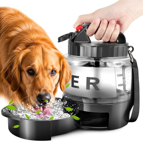 PETNF Tragbare Hunde-Wasserflasche für Reisen, Wassernapf für Hunde, auslaufsicher, geeignet für große Haustiere, ein Muss für Outdoor, Camping, Wandern, Strand, Jagd und andere Szenen von petnf