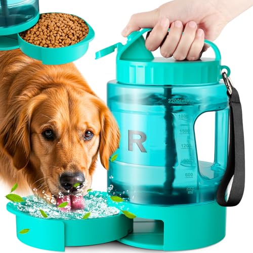 Tragbare Wasserflasche für Hunde – Reise-Wassernapf, Spender für Hunde, auslaufsicher, geeignet für große Haustiere, ein Muss für Outdoor, Camping, Spazierengehen, Strand und andere Szenen (mintgrün) von petnf