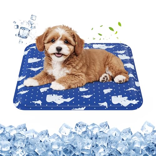 petnf Kühlmatte für Hunde & Katzen – Selbstkühlende Gel-Matte mit Kratzfester Oberfläche, Wasserdicht – Ideal für Zuhause, Auto, Garten – 40x50cm von petnf