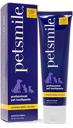 YGF9 New Petsmile Professional Dog Toothpaste | VOHC Approved Clinically Proven Plaque and Tartar Control Toothpaste | Made in USA, Human Grade Ingredients Healthier Mouth Fresher Breath (London Broil, 4.2 Oz)… YGF9 New Petsmile Professional Dog Toothpaste | VOHC Approved Clinically Proven Plaque and Tartar Control Toothpaste | Made in USA, Human Grade Ingredients Healthier Mouth Fresher Breath (London Broil, 4.2 Oz)… von petsmile