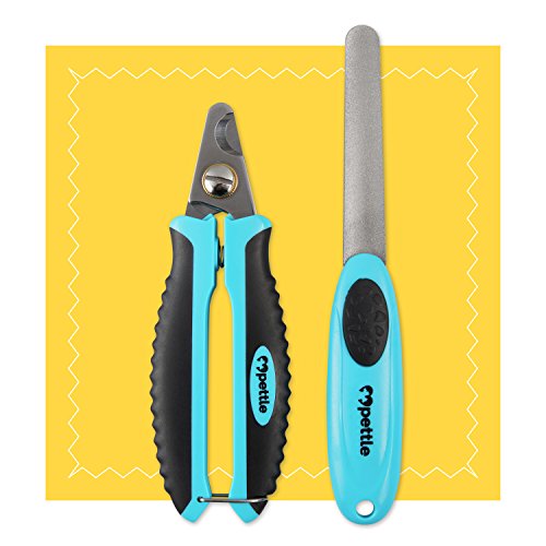 pettle Profi Krallenschere für Katzen mit Safety Guard - 100% splitterfrei durch schärfste Edelstahlklingen - Krallenzange + Krallenfeile + Krallenpflege E-Book - Profi Katzen Krallenschere von pettle