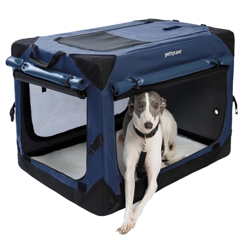 Pettycare Faltbare Hundebox mit Vorhängen, 76,2 cm, Reise-Hundebox für Luftzirkulation und Ruhe, weiche Haustierhütte mit tragbarer Tasche und mehr kaufestem Netzgewebe, für drinnen und draußen, Pettycare Faltbare Hundebox mit Vorhängen, 76,2 cm, Reise-Hundebox für Luftzirkulation und Ruhe, weiche Haustierhütte mit tragbarer Tasche und mehr kaufestem Netzgewebe, für drinnen und draußen, von pettycare