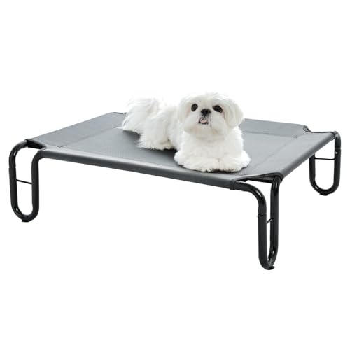 pettycare Erhöhtes Outdoor-Hundebett – Hundebetten für kleine Hunde, wasserdicht, erhöhtes Hundebett, einfach zu montieren, kühlendes erhöhtes Hundebett mit Teslin-Netz, langlebig, rutschfest, bis zu von pettycare