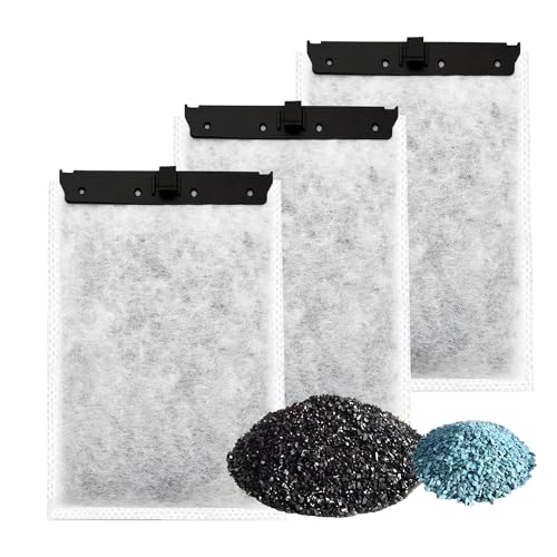 Aquarium 3 Pack Medium Filterkartuschen mit Zeolith Kompatibel mit Whisper Filters 10i, IQ10, PF10 Power Filters von pewyoke