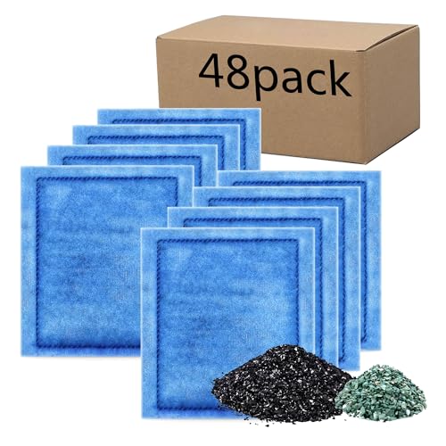 Aquarium 48 Stück Rite-Size C Filterkartuschen mit Zeolith, kompatibel mit Penguin PRO Power Filters 275/375, Power Filters 200/350 von pewyoke