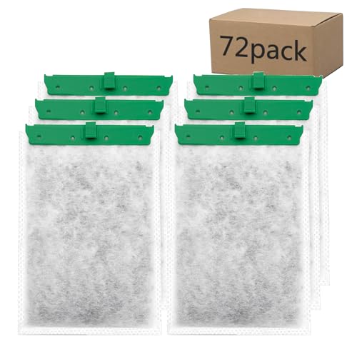 Aquarium-Filterkartuschen, 72 Stück, mittelgroß, kompatibel mit Whisper Filters 10i IQ10 PF10 Power Filters von pewyoke