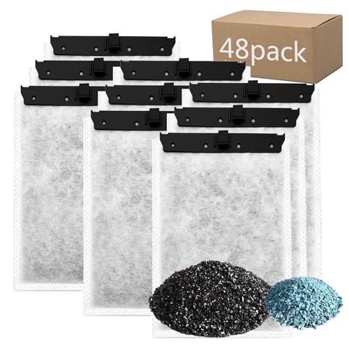 Aquarium-Filterkartuschen mit Zeolith, 48 Stück, kompatibel mit Whisper Filters 10i, IQ10, PF10 Power Filters von pewyoke