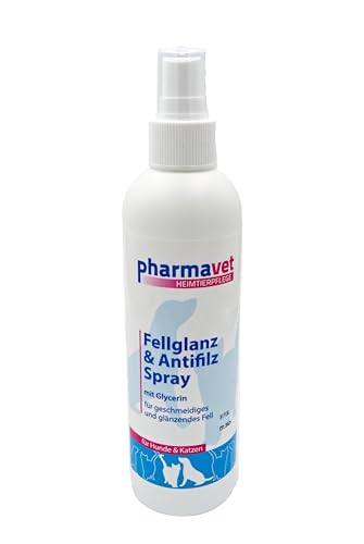pharmavet | Fellpflege Spray (mit Glanz & Antifilz - Effekt) für Hunde & Katzen | Vereinfacht das Durchkämmen | Wirkt schmutzabweisend | Made in Germany von pharmavet