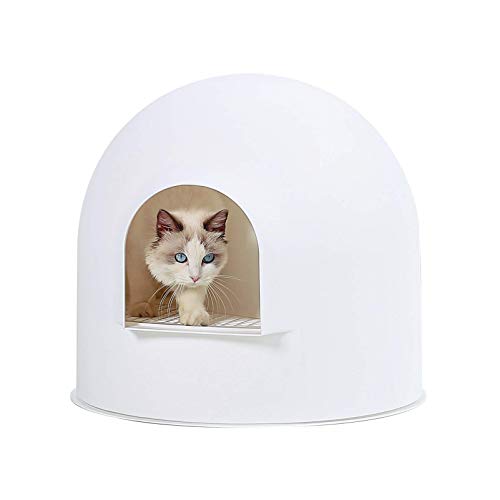 pidan Katzentoilette in Igluform, extra großes Kupel-Katzenklo, hundesichere Katzentoilette mit modernem minimalistischem Design, Gewinner des Möbel Dot Design Award 2016 von pidan