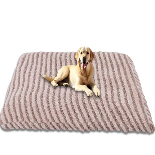 Extra großes Hundebett, rutschfest, waschbar, Hundekissen mit abnehmbarem Bezug, weiches, warmes Hundekissen, Haustiermatratze (Kaffee, 105 x 75 cm) von ping bu